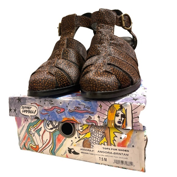 Jeffrey Campbell Angora-F Calf Hair Heeled Sandals Size 7.5 - Picture 6 of 8